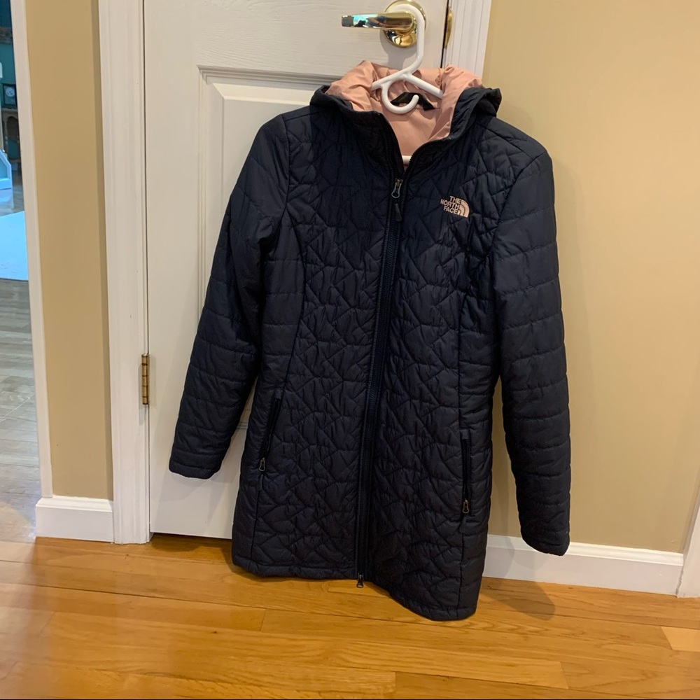 Navy North Face Lightweight Quilted Coat